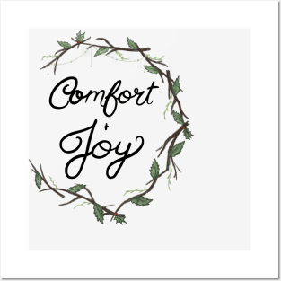 Comfort and Joy holiday design Posters and Art